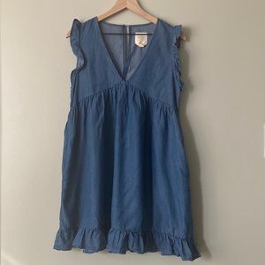 Denim Babydoll Dress - Size M - NWT!